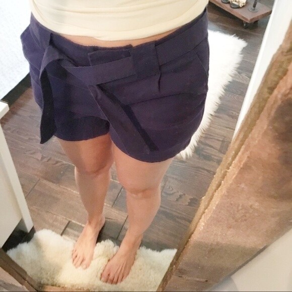 Cynthia Rowley size 8 new tie front chino shorts - Picture 1 of 3